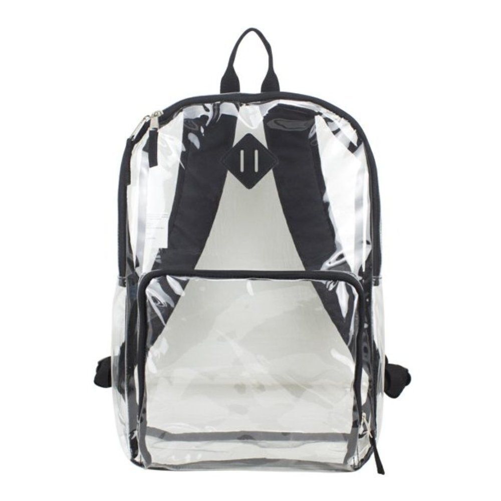 Unisex Multi-Purpose Clear Backpack with Front Pocket Adjustable Straps …